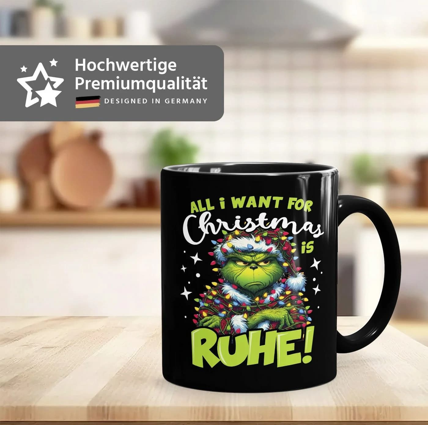 MoonWorks Keramiktasse Grinch Motiv Schwarz - Bild 3