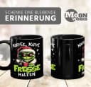 MoonWorks Keramiktasse mit Grinch Weihnachtsmotiv Schwarz Bild 1
