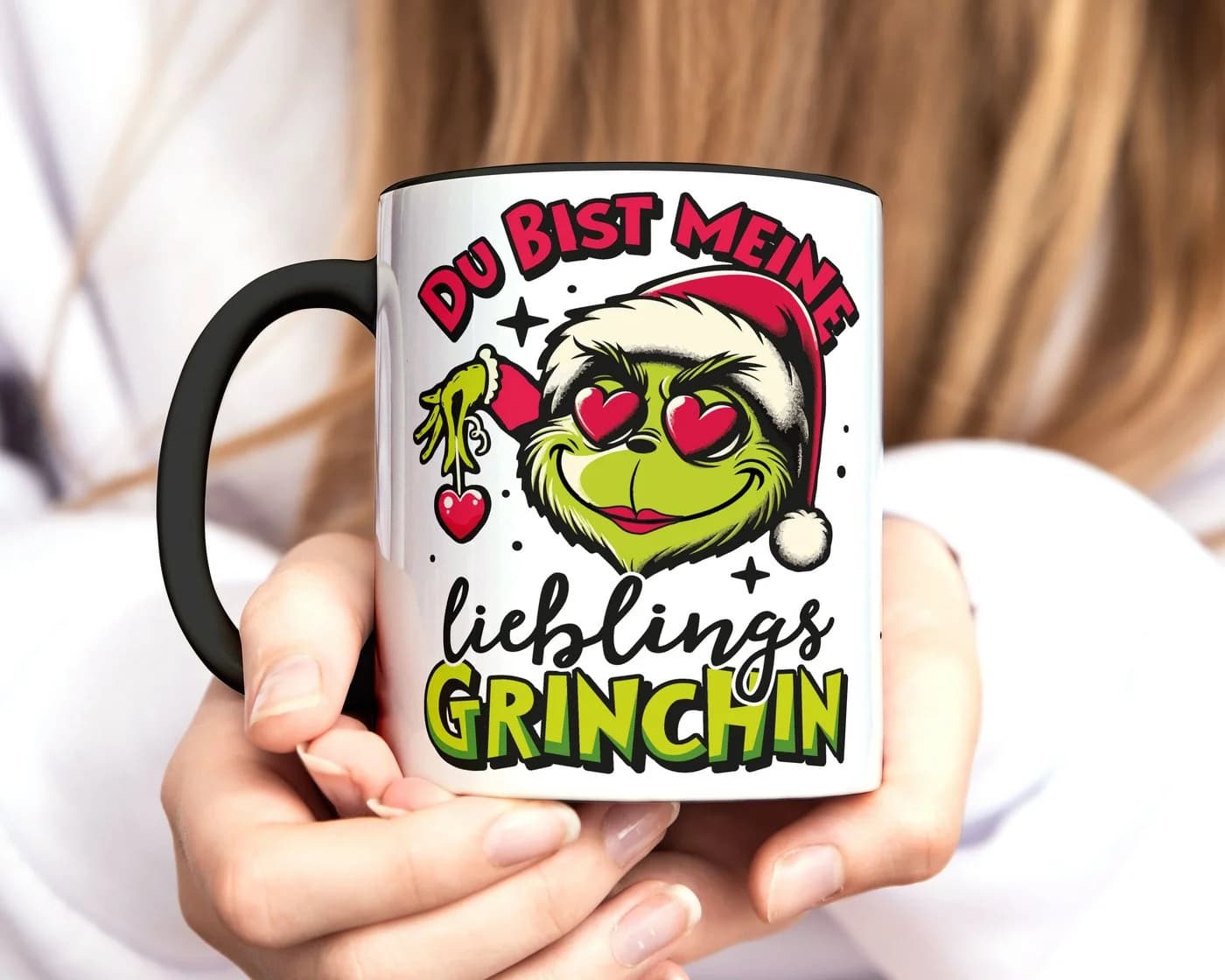 MoonWorks Keramik Tasse Weihnachten Grinch Spruch Schwarz - Bild 4