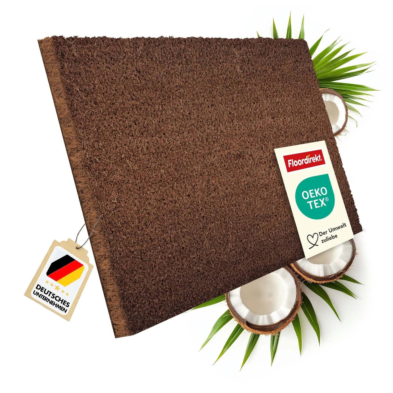 Floordirekt Fußmatte Kokos Braun Eingangsmatte