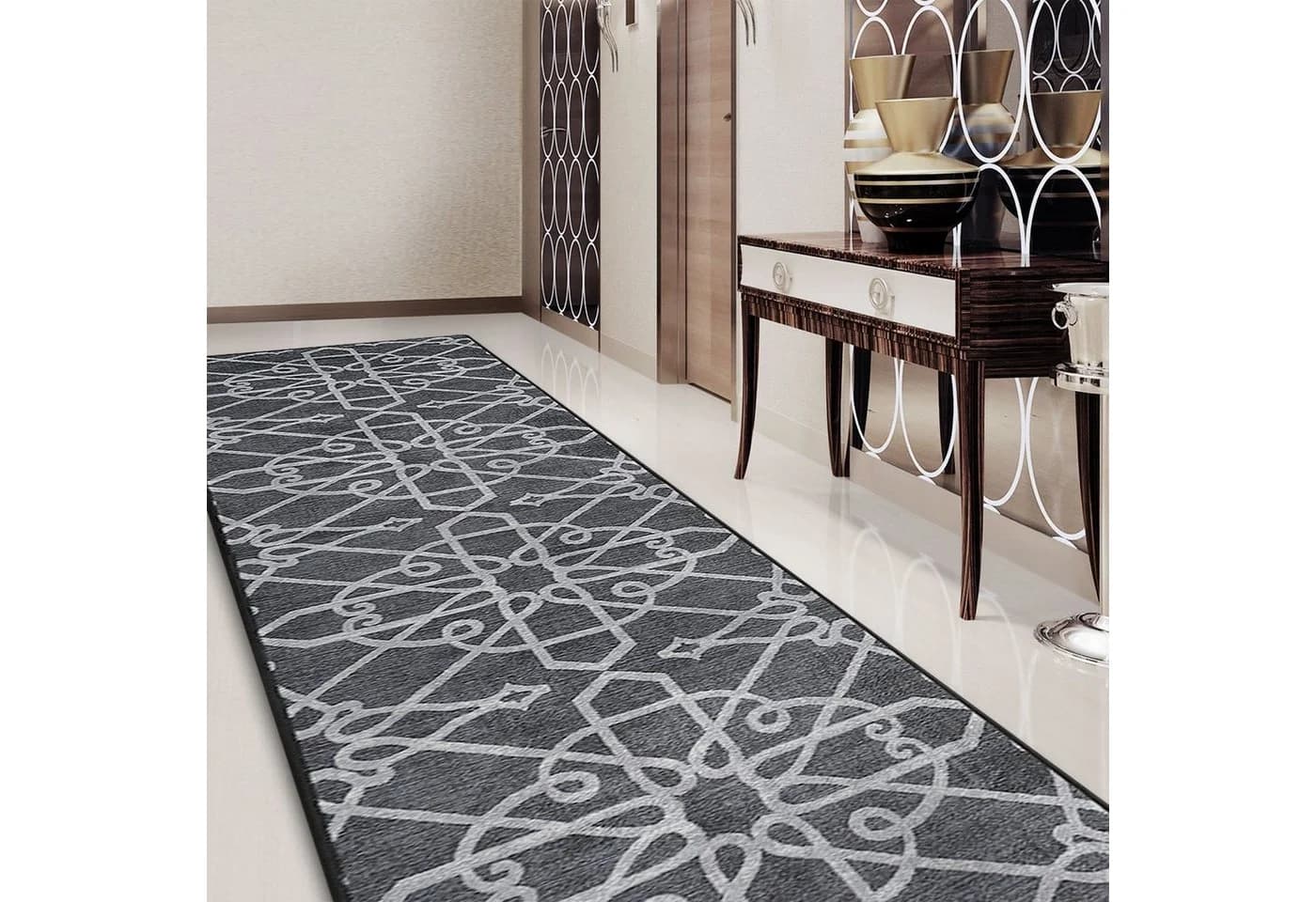Floordirekt Läufer Navelli Teppichläufer Schwarz Rechteckig Polyamid