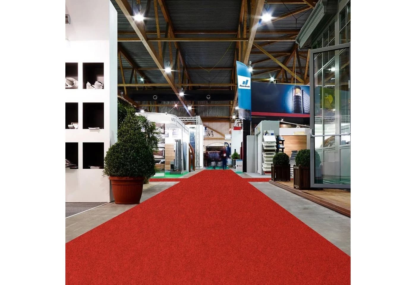 Floordirekt Messeteppich Sintra Rot Polypropylen Rippe - Bild 3