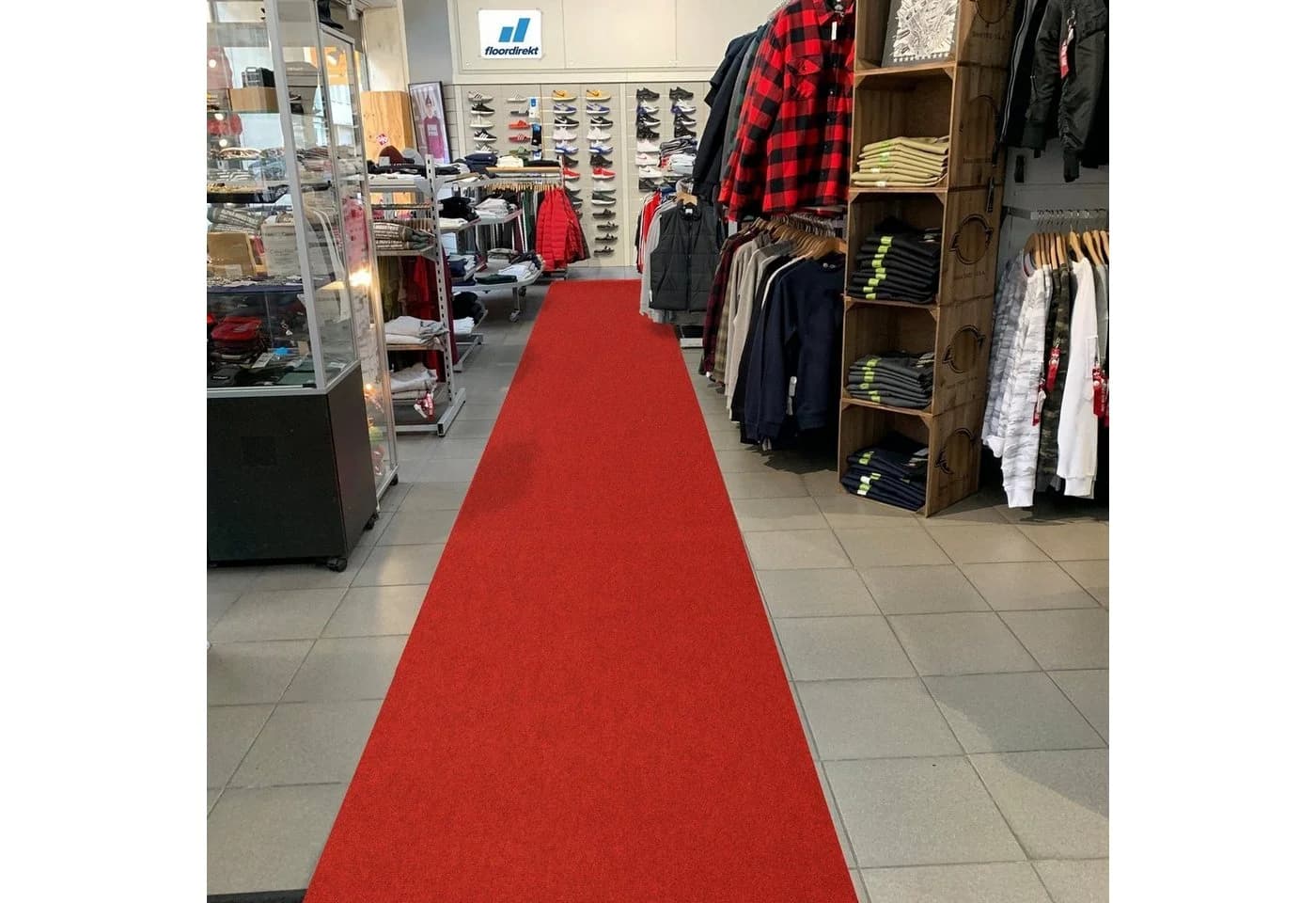 Floordirekt Messeteppich Sintra Rot Polypropylen Rippe - Bild 5
