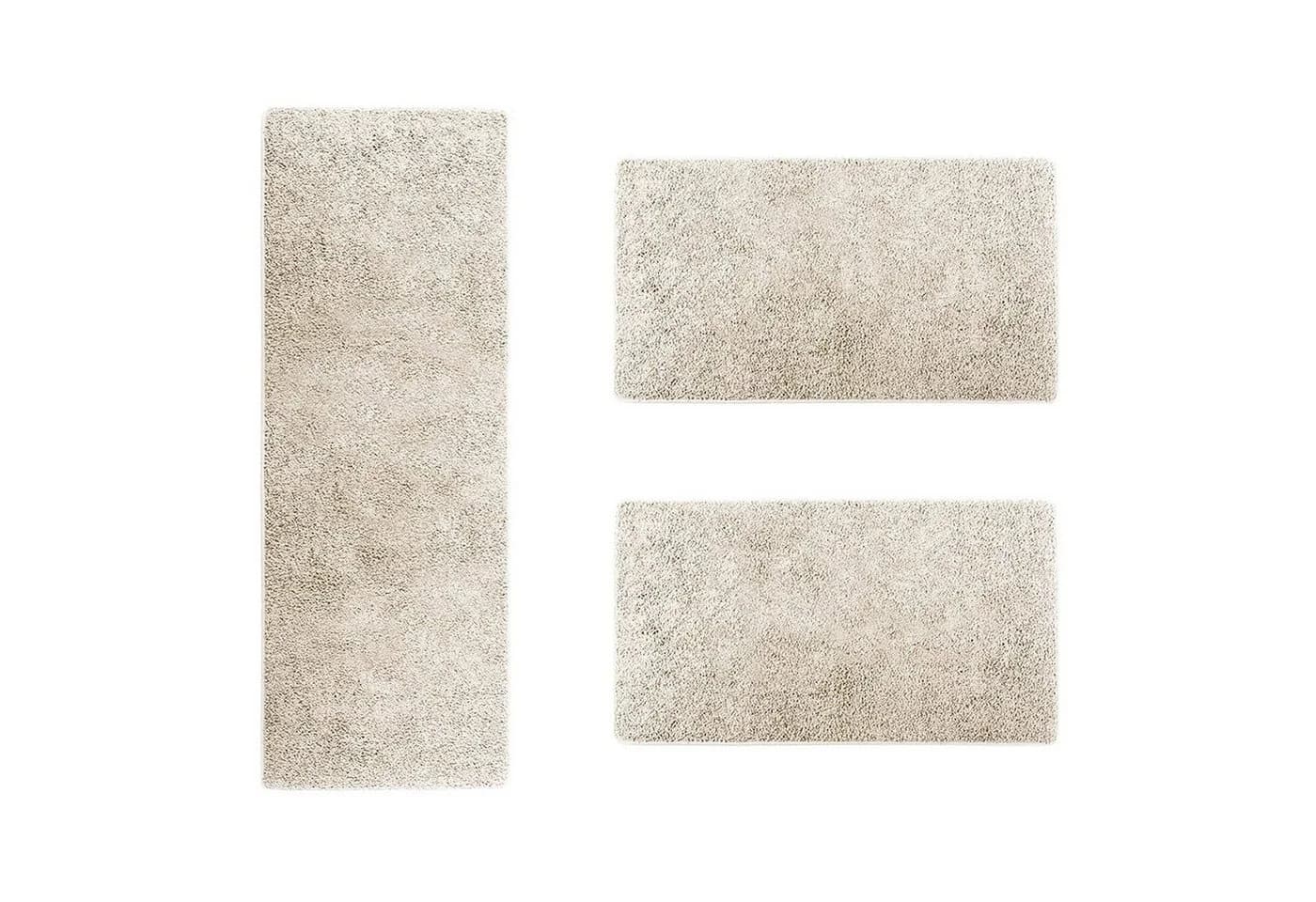 Floordirekt Bettumrandung Barcelona 3-tlg. Shaggy Creme Hochflor - Bild 2