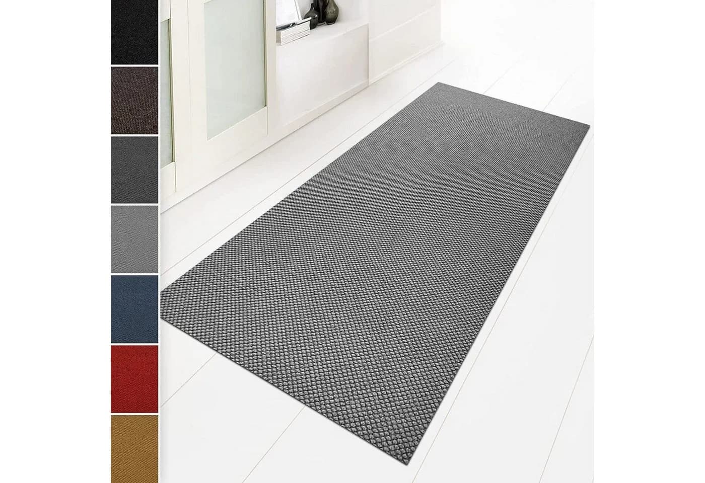 Floordirekt Fußmatte Hong Kong Grau Schmutzfangmatte Rechteckig