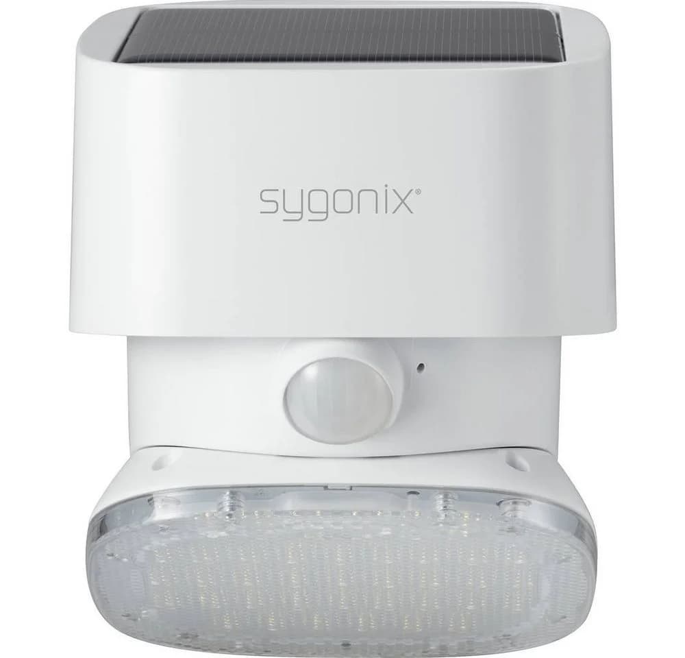 Sygonix Solar-Außenwandleuchte mit Bewegungsmelder LED 20 W Weiß