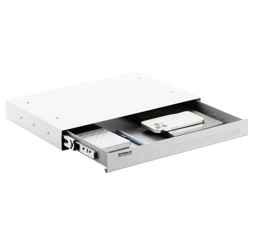 SpeaKa Professional Untertisch-Schublade Grau/Weiss Stahl - Bild 4