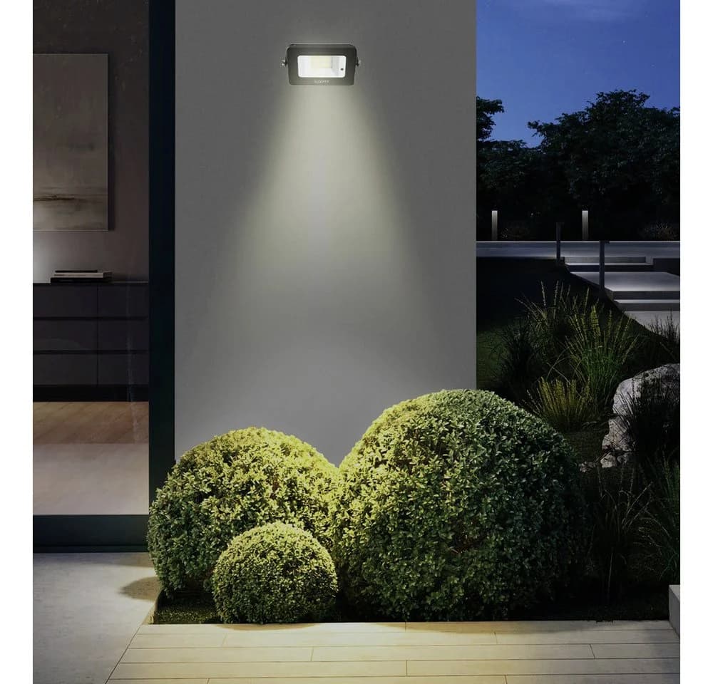 Sygonix LED Außenstrahler mit Bewegungsmelder IP65 Schwarz
