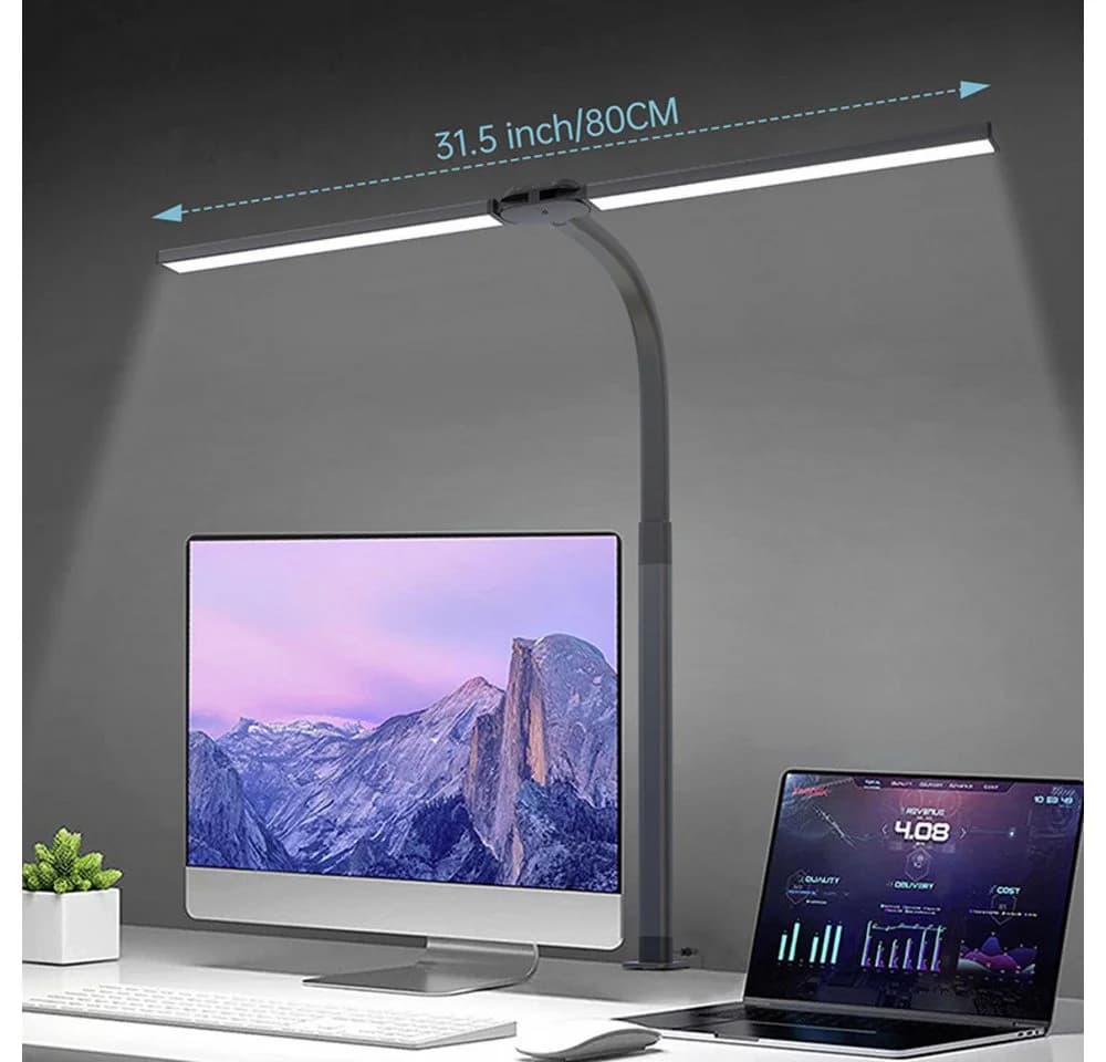 Sygonix Tischleuchte LED-Schreibtischleuchte mit Klemmfuß 24 W