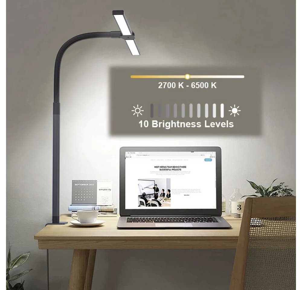 Sygonix Tischleuchte LED-Schreibtischleuchte mit Klemmfuß 24 W - Bild 3