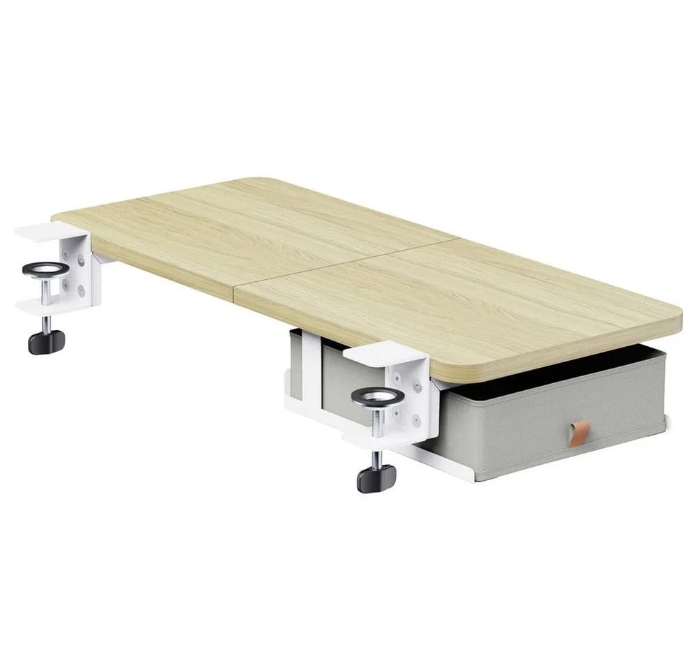 SpeaKa Professional Schreibtischaufsatz mit Schublade Helles Holz - Bild 2