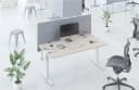 RICOO Schutzwand Akustik Büro Trennwand grau Bild 1