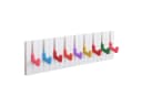 RICOO Garderobenleiste Klavier-Design 9 Haken Weiß Bild 2