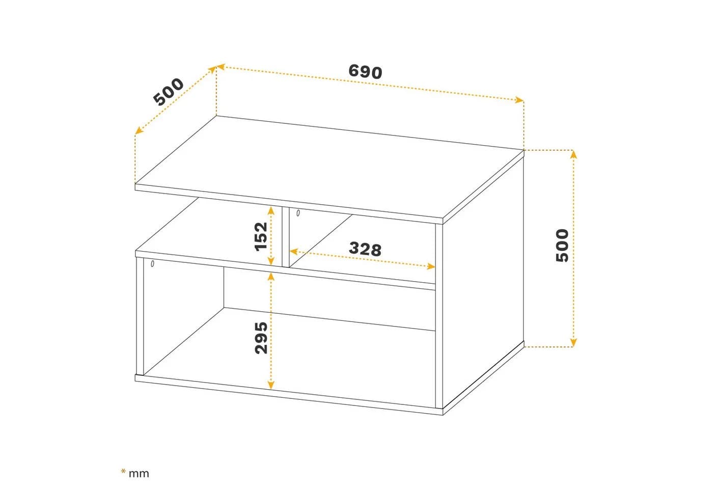 RICOO Couchtisch WM095-BG Beton-Grau - Bild 5