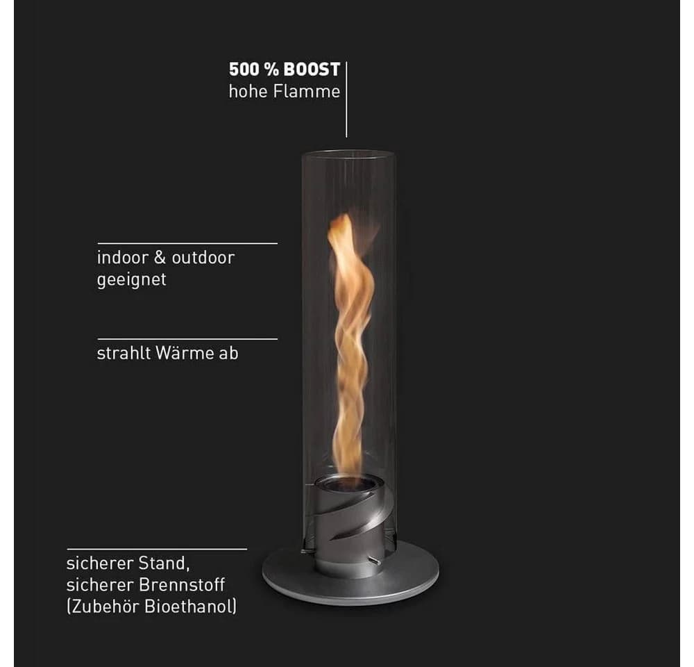 höfats Tischfeuer SPIN 120 Gold Rotierender Kamineffekt