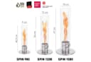 höfats Tischfeuer SPIN Silber Glaszylinder Bioethanol Indoor Outdoor Bild 1