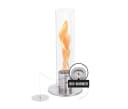 höfats Tischfeuer SPIN Silber Glaszylinder Bioethanol Indoor Outdoor Bild 2