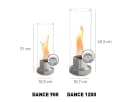 höfats Tischfeuer DANCE 900, 1200 Bioethanol Kamin Silber Bild 1