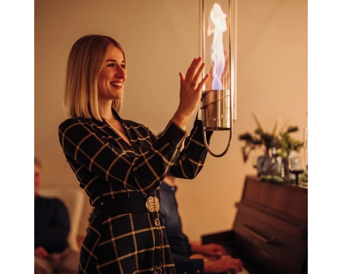 höfats SPIN Hängefeuer Dekokamin Edelstahl Silber - Bild 4