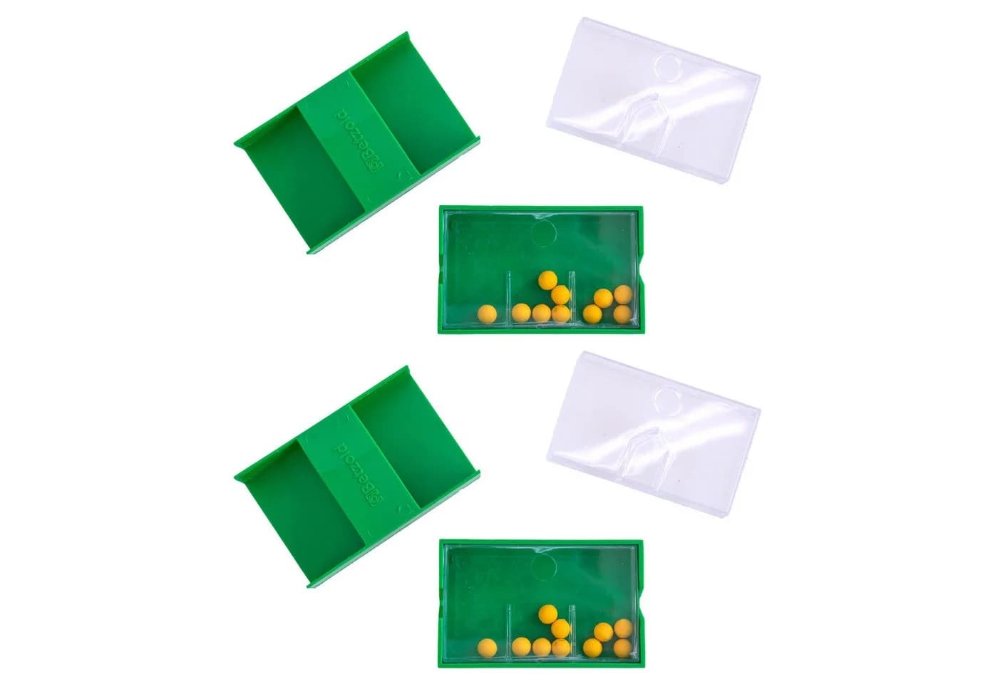 Betzold Multi-Split-Schüttelbox Lernspielzeug 2 Stück Gelb Grün
