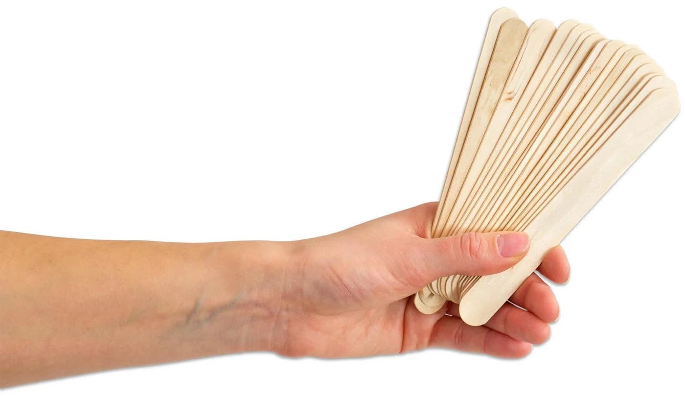 Betzold Bastelnaturmaterial Holzstäbchen breit Natur