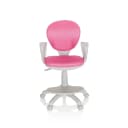 hjh OFFICE Kinderdrehstuhl KID COLOUR G1 Stoff Rosa Grau mit Armlehnen Bild 1
