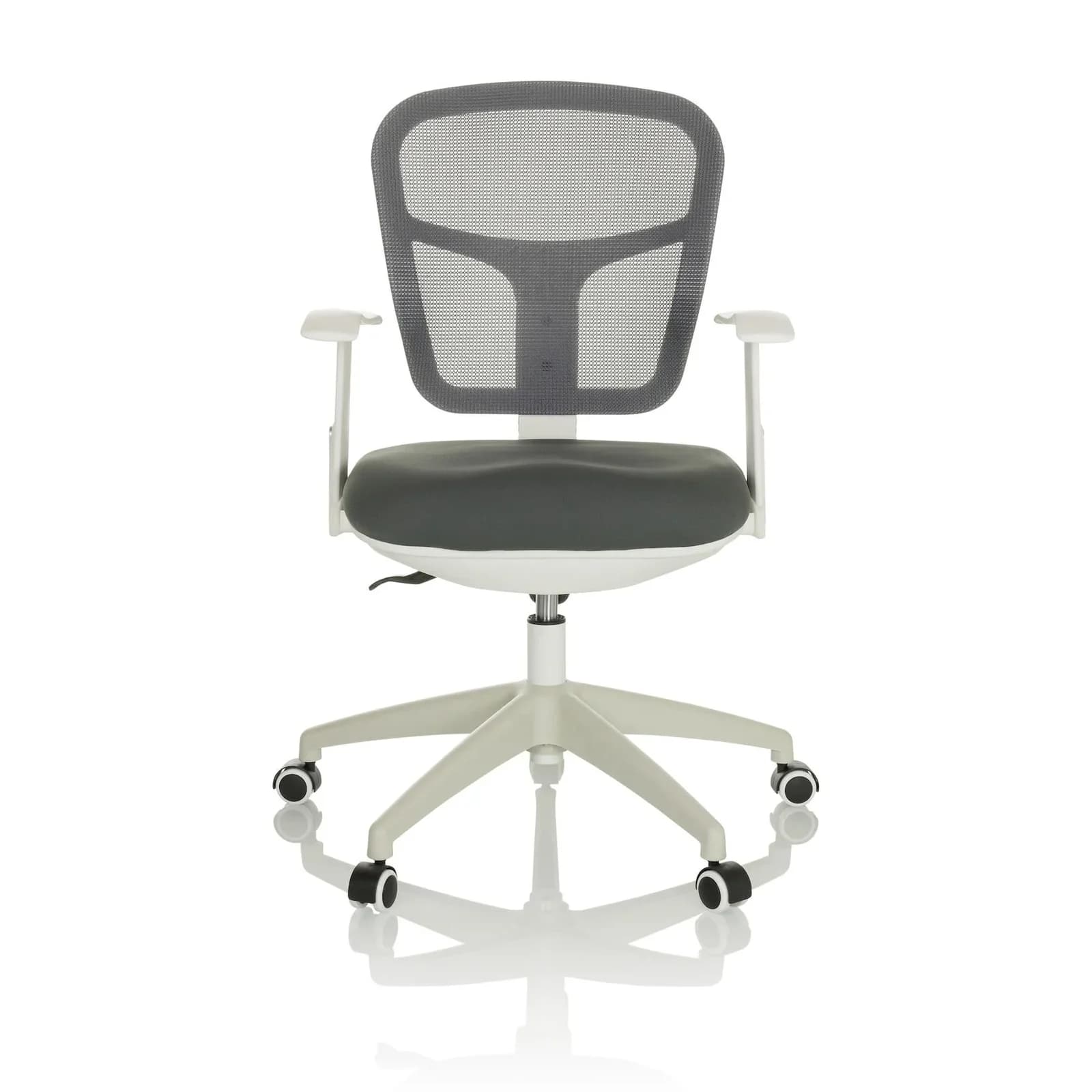 hjh OFFICE Bürostuhl TOP 108 W Stoff/Netzstoff mit Armlehnen Weiß