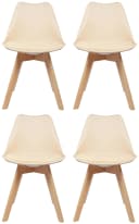 hjh OFFICE Schalenstuhl SCANDI 4er Set Esszimmerstuhl mit Holzbeinen Bild 2