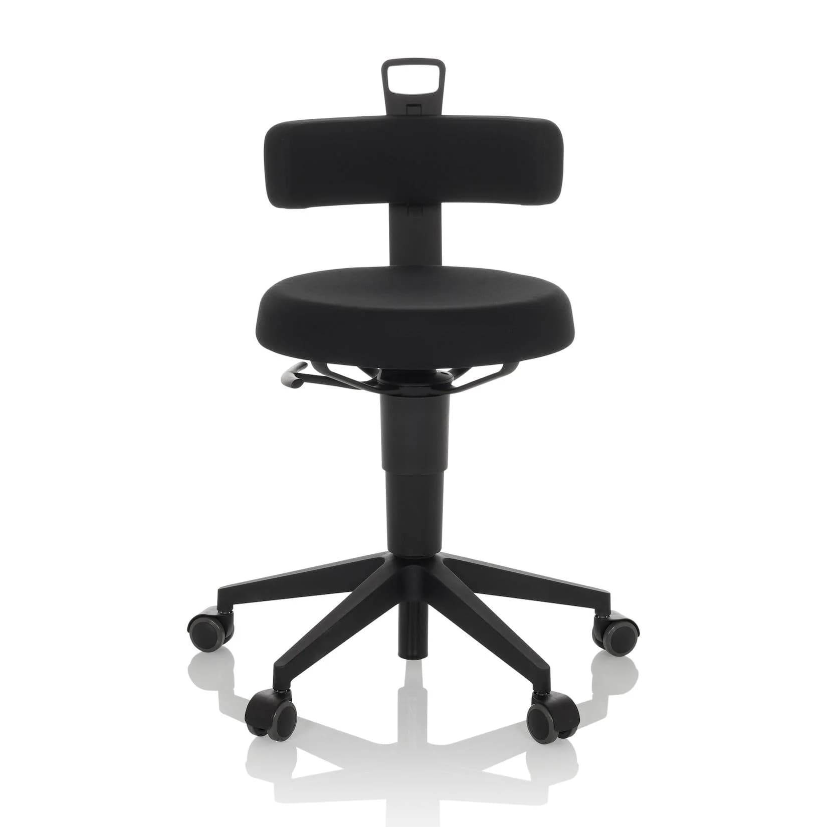 hjh OFFICE Drehhocker TOP WORK FLEX Stoff Schwarz