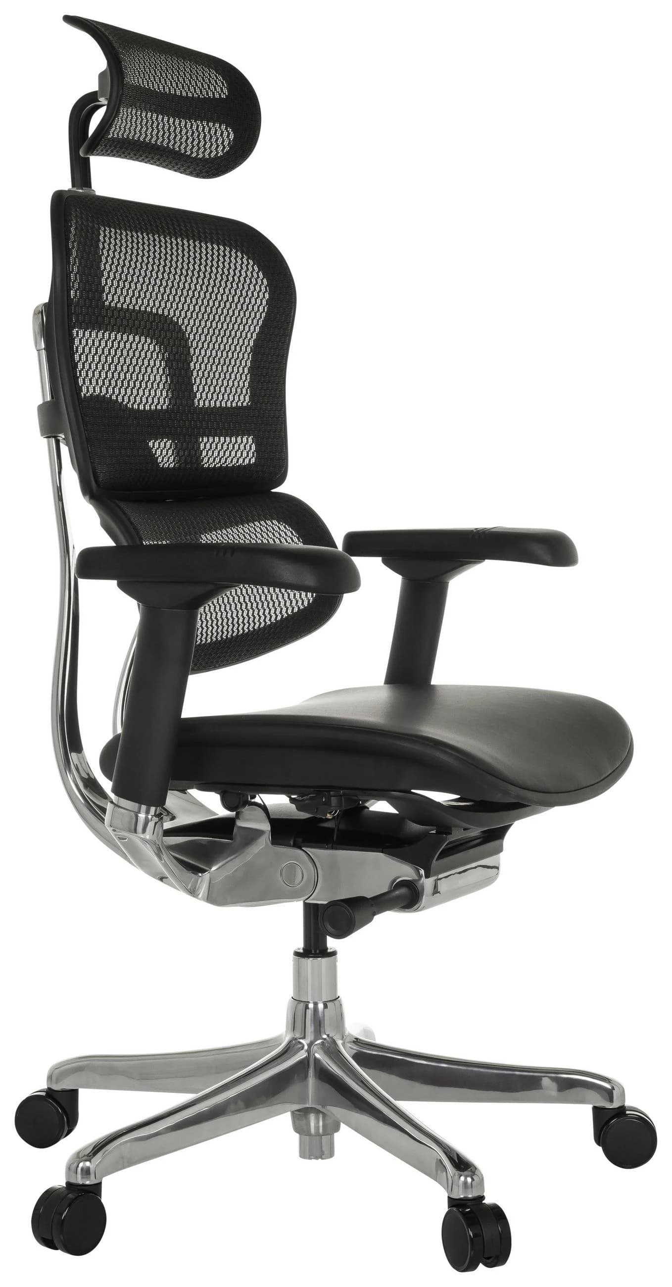 hjh OFFICE Luxus Chefsessel ERGOHUMAN GEN2 Leder/Netzstoff mit Armlehnen höhenverstellbar - Bild 2