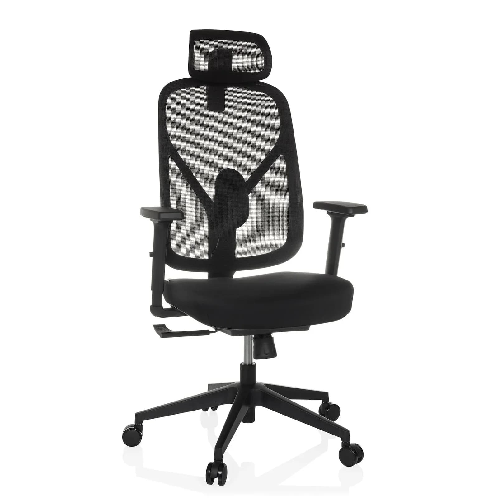 hjh OFFICE Profi Bürostuhl RALOO ECO Stoff / Netzstoff mit Armlehnen höhenverstellbar