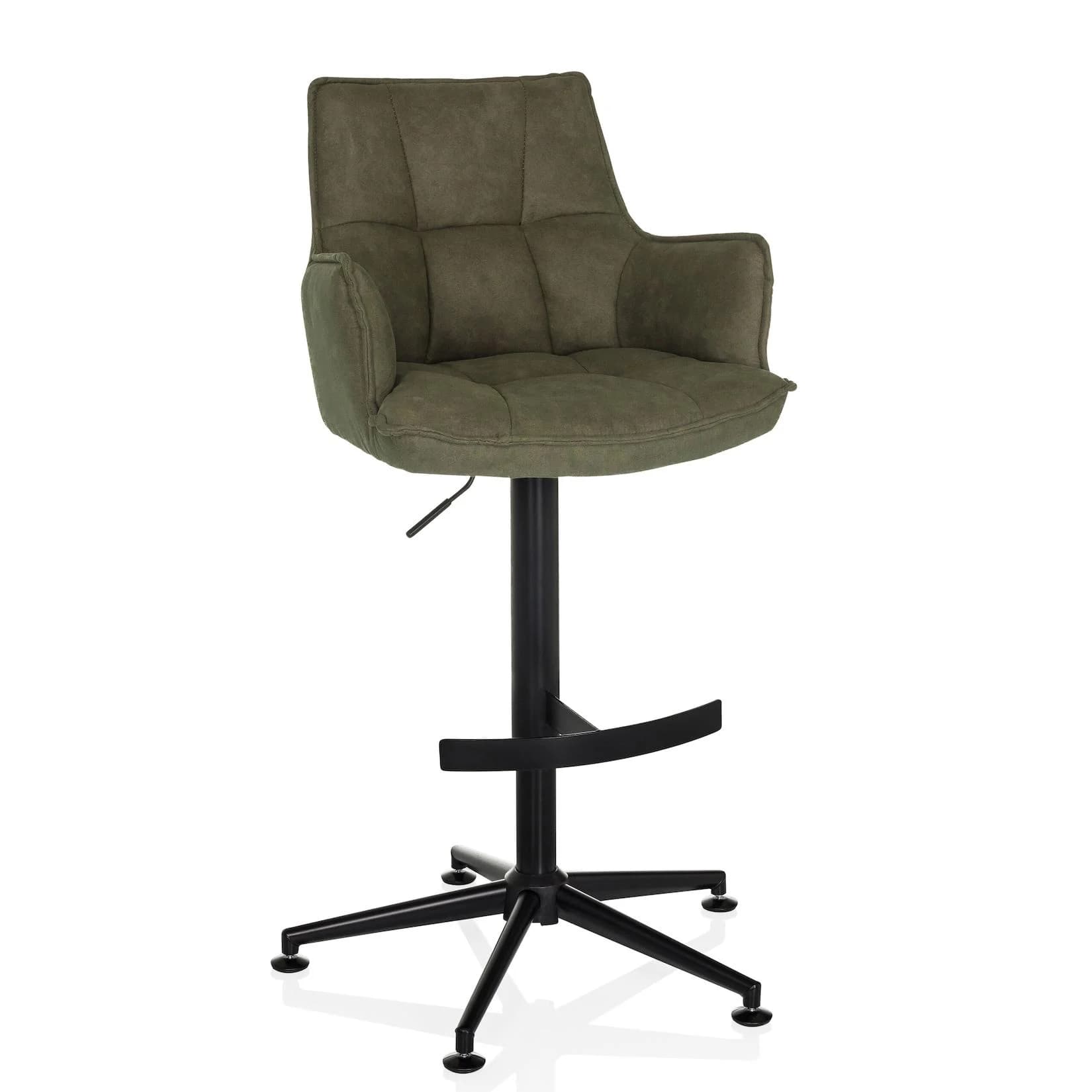 hjh LIVING Barhocker SOLAO LIFE HIGH Microfaser Vintage mit Armlehnen
