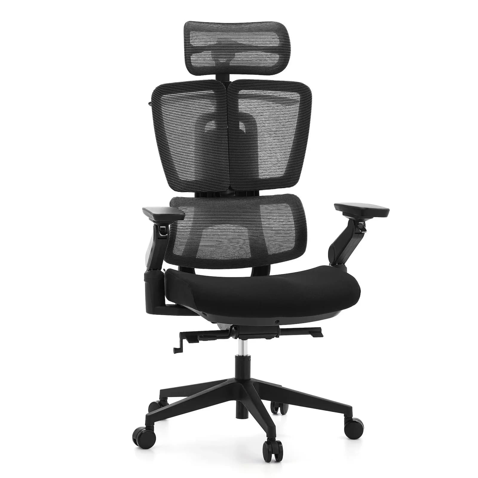 hjh OFFICE Profi Bürostuhl Ergo U2 Flex3 Stoff Netzstoff mit Armlehnen höhenverstellbar