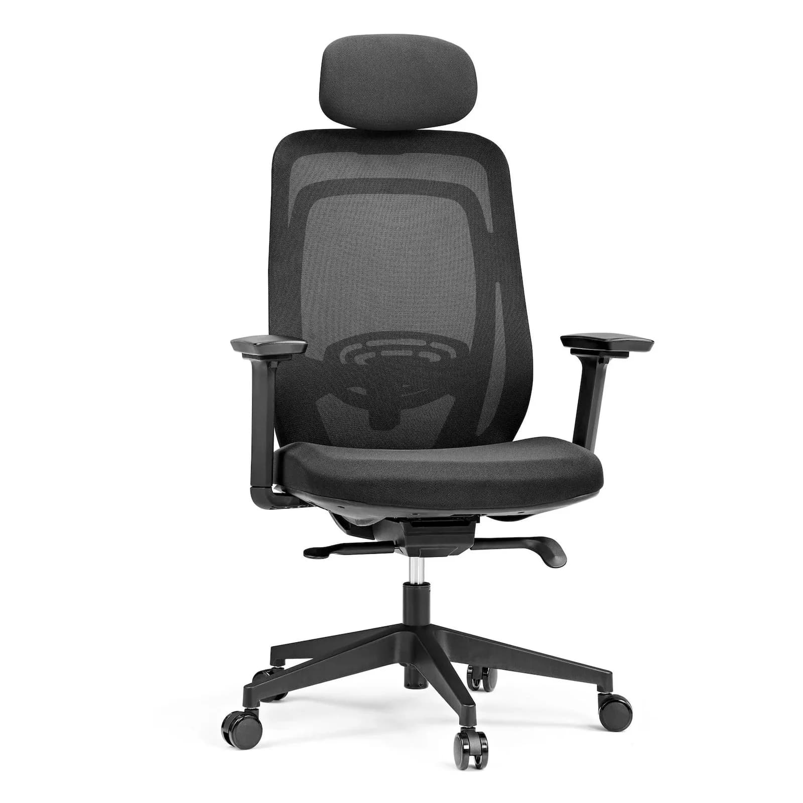 hjh OFFICE Profi Bürostuhl Vivadapt Stoff / Netzstoff mit höhenverstellbaren Armlehnen