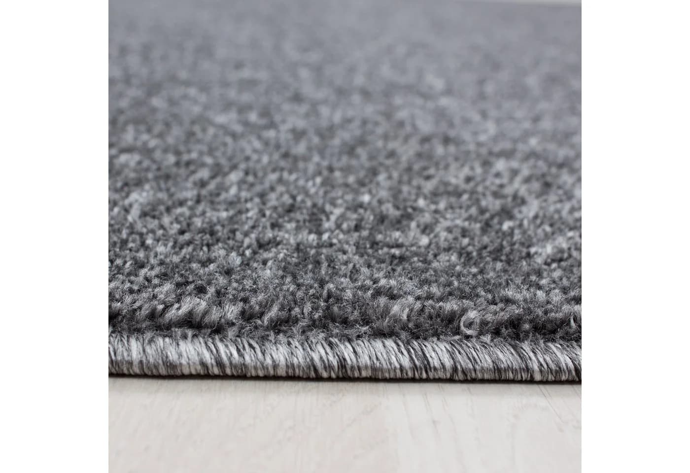Carpettex Bettumrandung 3-tlg. Grau Kurzflor Polypropylen