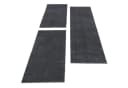 Carpettex Bettumrandung 3-tlg. Grau Kurzflor Polypropylen Bild 2