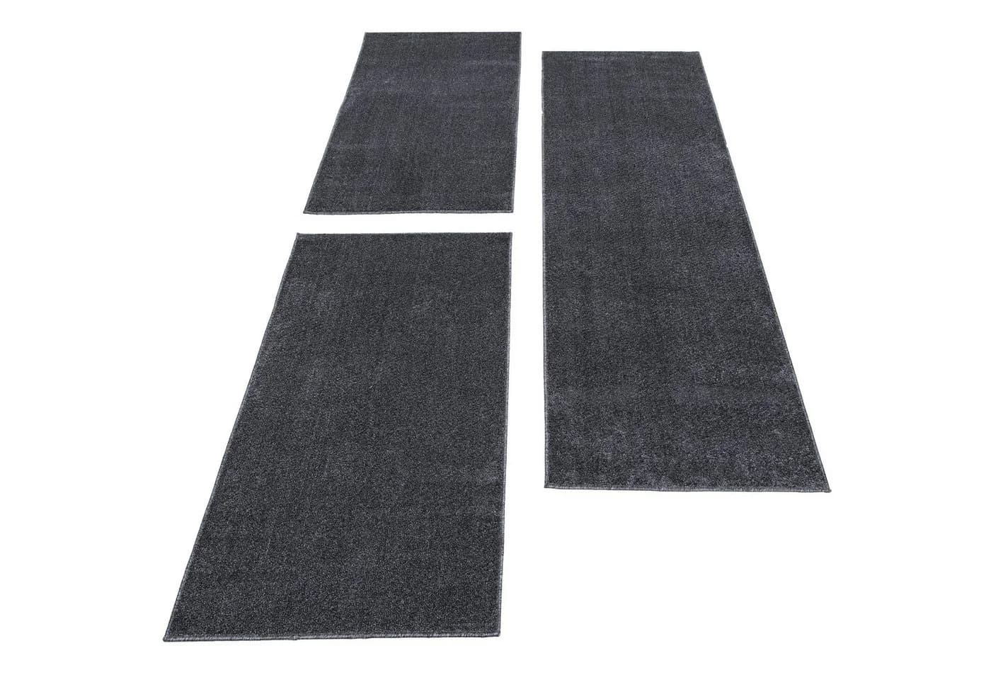 Carpettex Bettumrandung 3-tlg. Grau Kurzflor Polypropylen - Bild 2