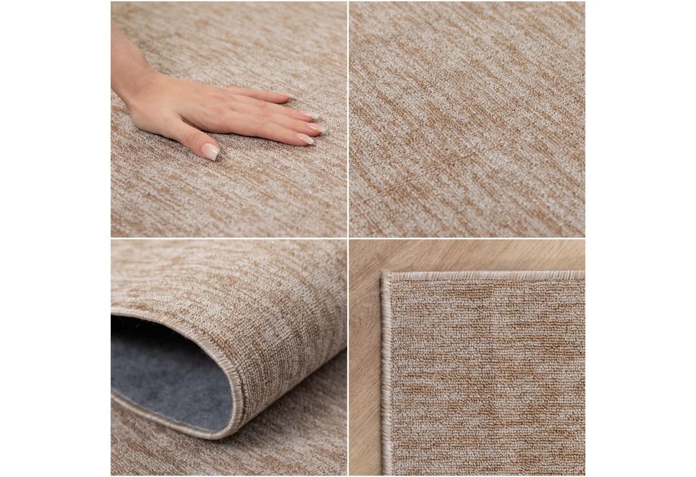 Carpettex Schlingenteppich Unicolor Beige Modern