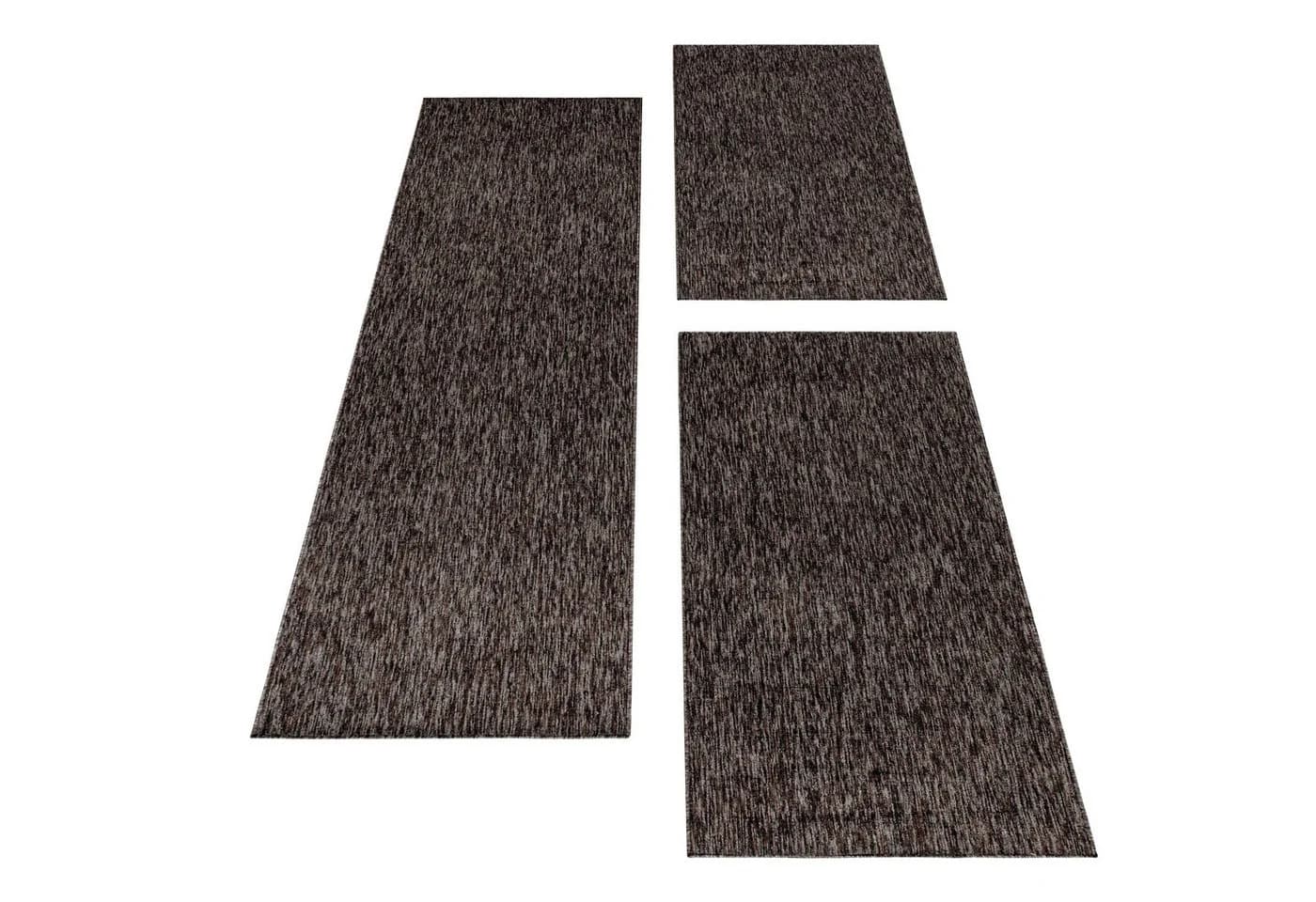 Carpettex Bettumrandung 3-tlg. Braun Polypropylen