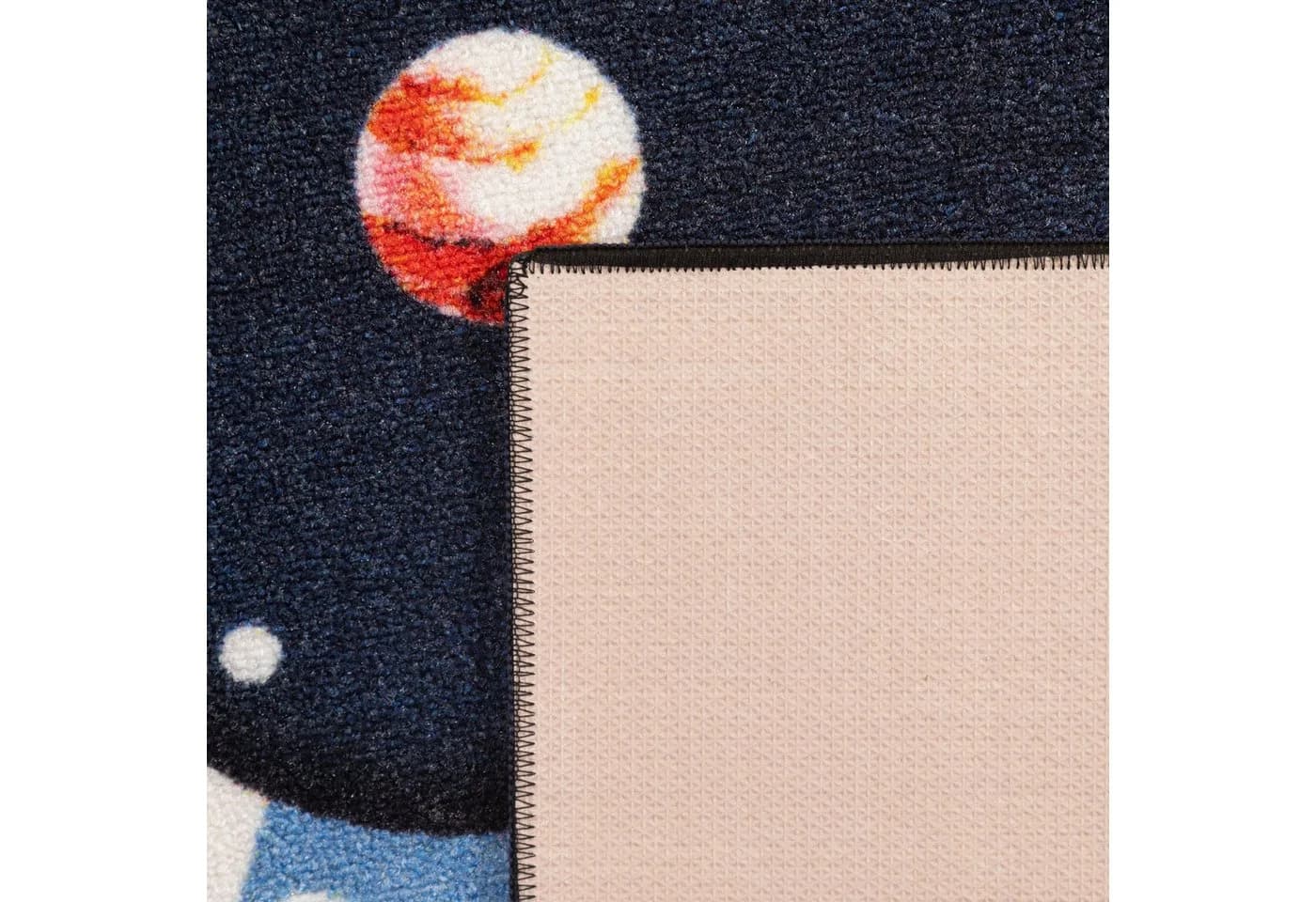 Carpettex Kinderteppich Weltraum Design Blau Rutschfest Waschbar - Bild 4