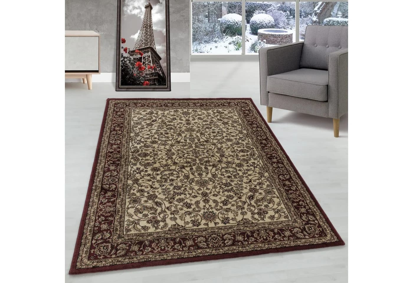 Carpettex Orientteppich Orientalisch Design Läufer Creme Kurzflor - Bild 2