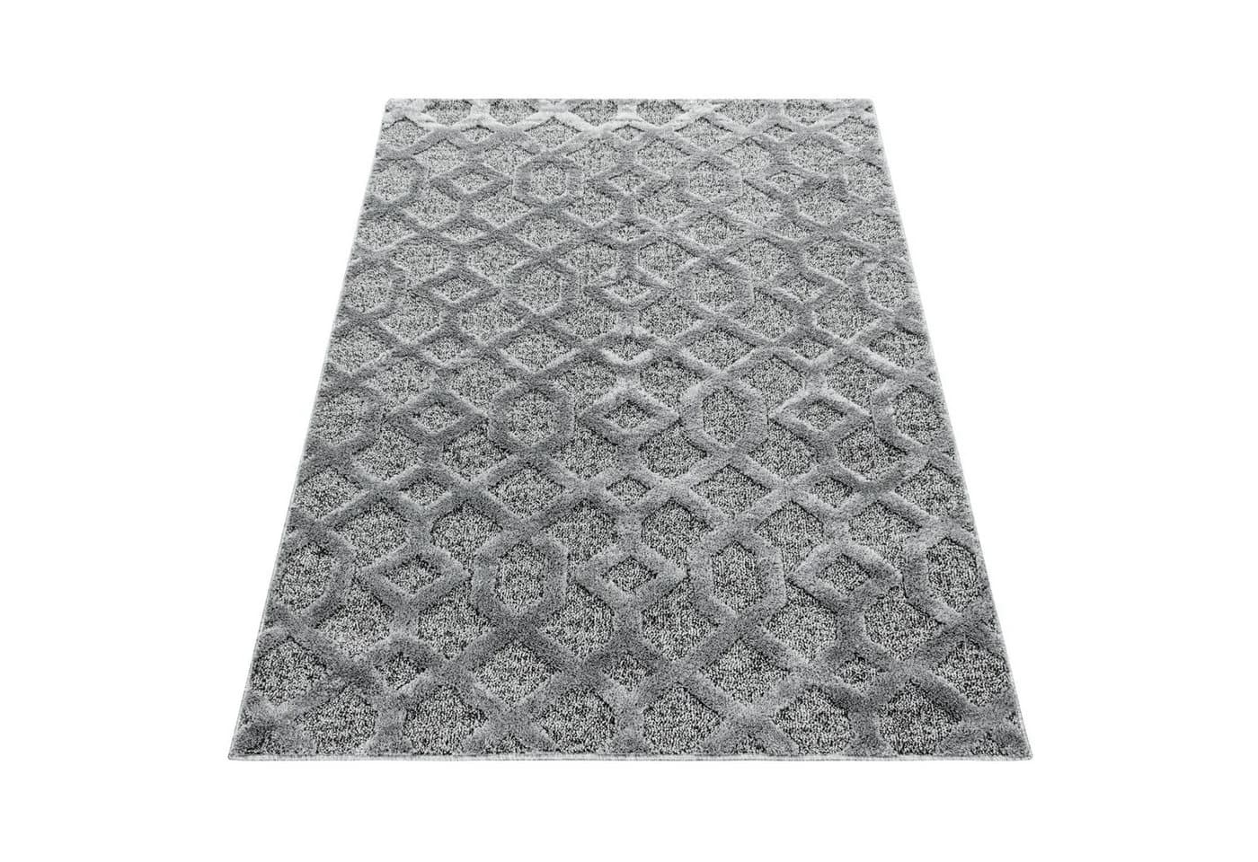 Carpettex Hochflor-Teppich Geometrisches Design Rund 20 mm Höhe