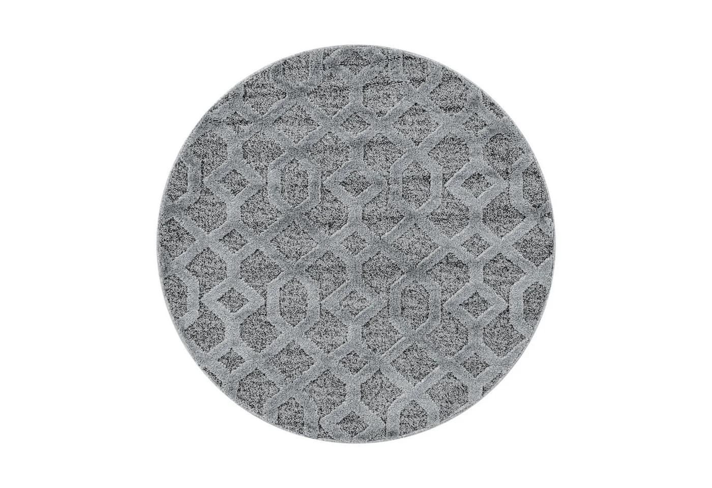 Carpettex Hochflor-Teppich Geometrisches Design Rund 20 mm Höhe - Bild 3