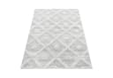 Carpettex Hochflor-Teppich Grau Geometrisches Design Rund Bild 1
