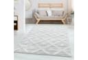 Carpettex Hochflor-Teppich Grau Geometrisches Design Rund Bild 2
