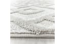 Carpettex Hochflor-Teppich Geometrisch Design Rund Creme Boho Bild 4