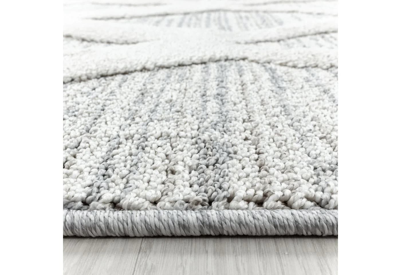 Carpettex Bettumrandung Boho-Design Grau 3-tlg. Polypropylen - Bild 4