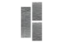Carpettex Hochflor-Bettumrandung Boho-Design Grau 3-tlg. Bild 2