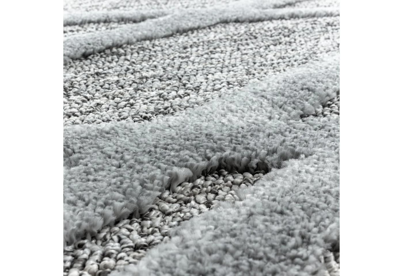 Carpettex Hochflor-Bettumrandung Boho-Design Grau 3-tlg. - Bild 5