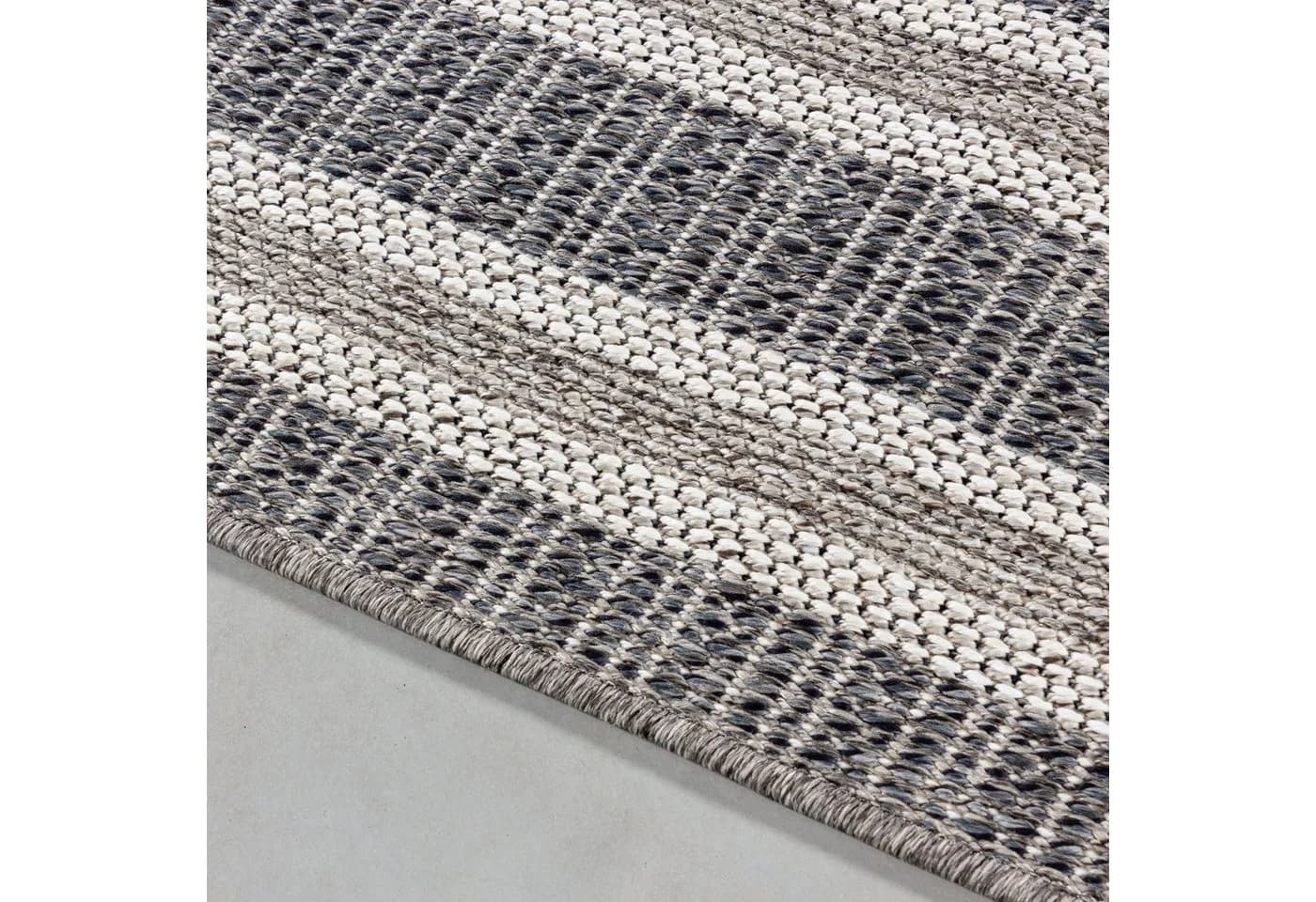 Carpettex Outdoorteppich Bordüre Grau Wetterfest für Terrasse Balkon - Bild 3